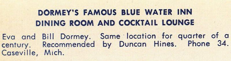 Blue Water Inn - Postcard Back (newer photo)